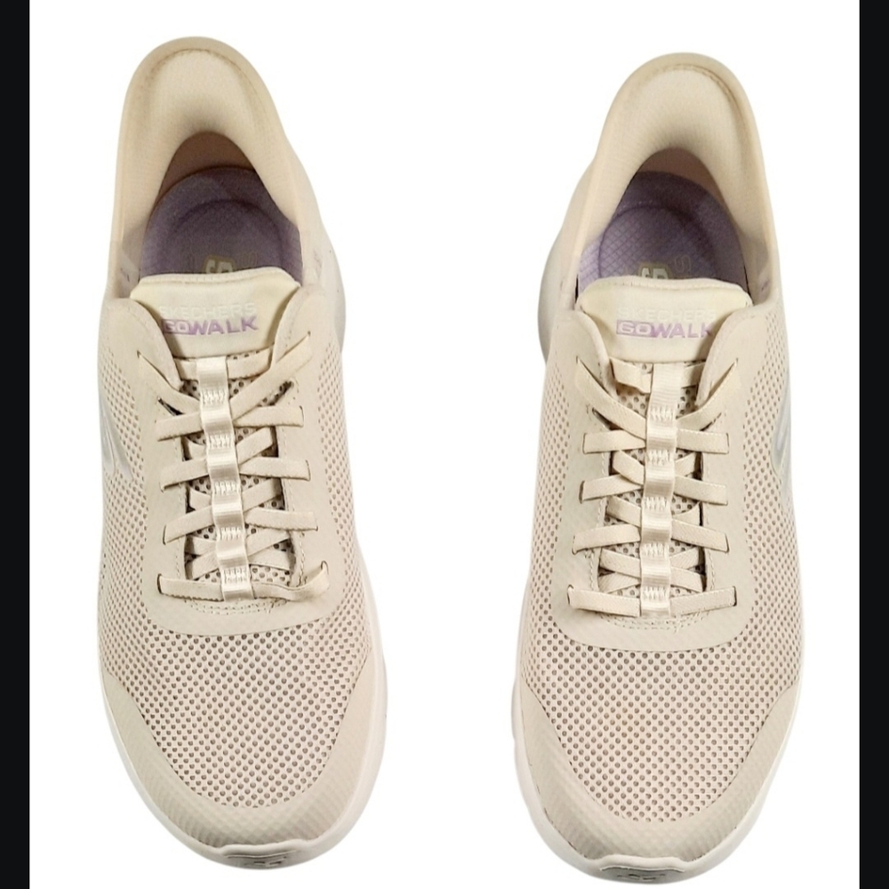 Skechers GOwalk Arch Fit walking shoes. light beige/ Womens Size 11 - Picture 3 of 5